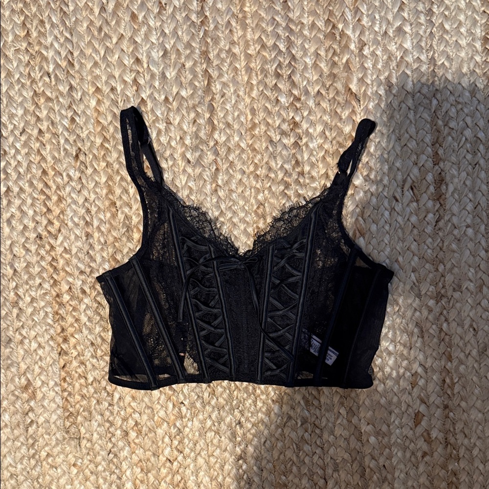 Elegant Black Lace going out top